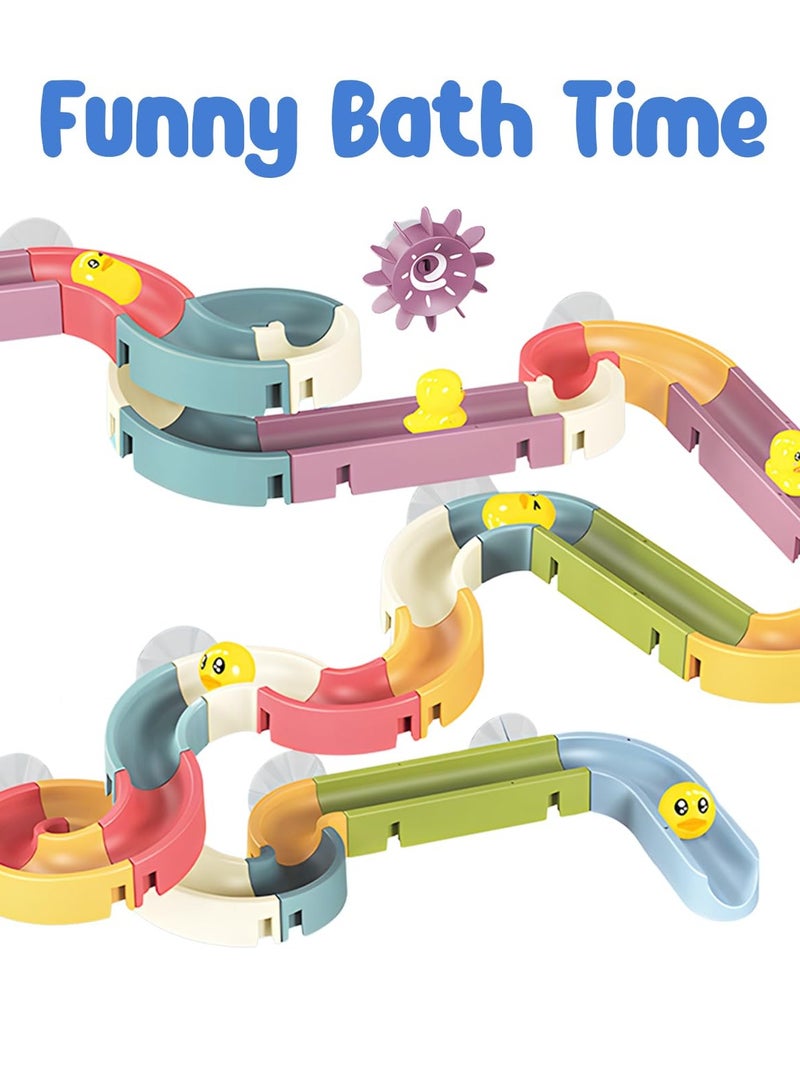 SOLARAE Bathtub Toys, Wall Track Building Set for Kids Ages 4-8, Engaging Baby Bathtub Toy Set for Kids 3+, Exciting DIY Kit for Toddler Boys & Girls (48 Pcs) - Image 5