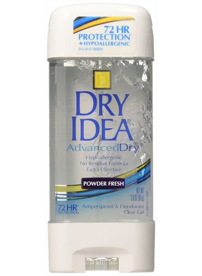 Dry Idea Clear Gel Antiperspirant/Deodorant, Powder Fresh - 3 oz - Image 1