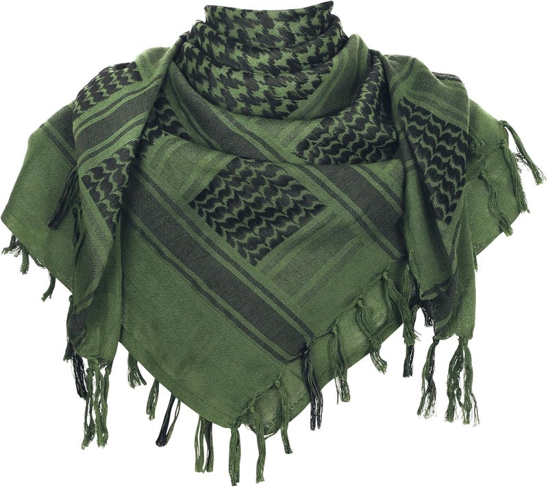Aonal Store Military Shemagh Tactical Desert Scarf, 100% Cotton Keffiyeh Neck Head Scarf Wrap for Men Women - Image 1