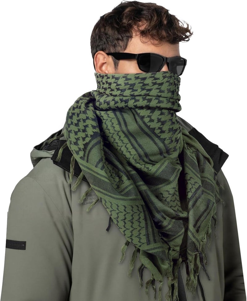 Aonal Store Military Shemagh Tactical Desert Scarf, 100% Cotton Keffiyeh Neck Head Scarf Wrap for Men Women - Image 5