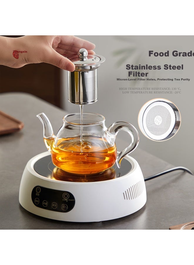 Yihutea Yihu Tea Glass Teapot High Temperature Resistant Filtered Tea Brewing Pot For Home Use Electric Ceramic Stove Compatible Tea Water Separation Teapot Tea Infuser - Image 2