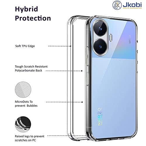 Jkobi Back Cover for Realme Narzo N55 (Silicone Clear Shockproof Case with Camera Protection | Soft and Flexible | Transparent) - Image 5