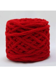 Ice Cream Striped Soft Thick Yarn Handmade Diy Knitted Scarf Yarn Ball Crochet Hook Slipper Self-knitted Ball 24 Two Red