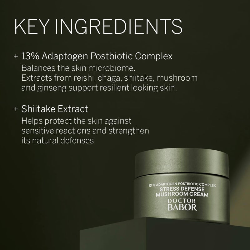 BABOR Microbiomic Stress Defense Mushroom Cream, Antioxidant and Microbiome Complex Protect, Moisturizer Balances and Revitalizes Skin, Improve Skin Barrier, Reduce Fine Lines & Wrinkles, 1.69 oz - Image 4