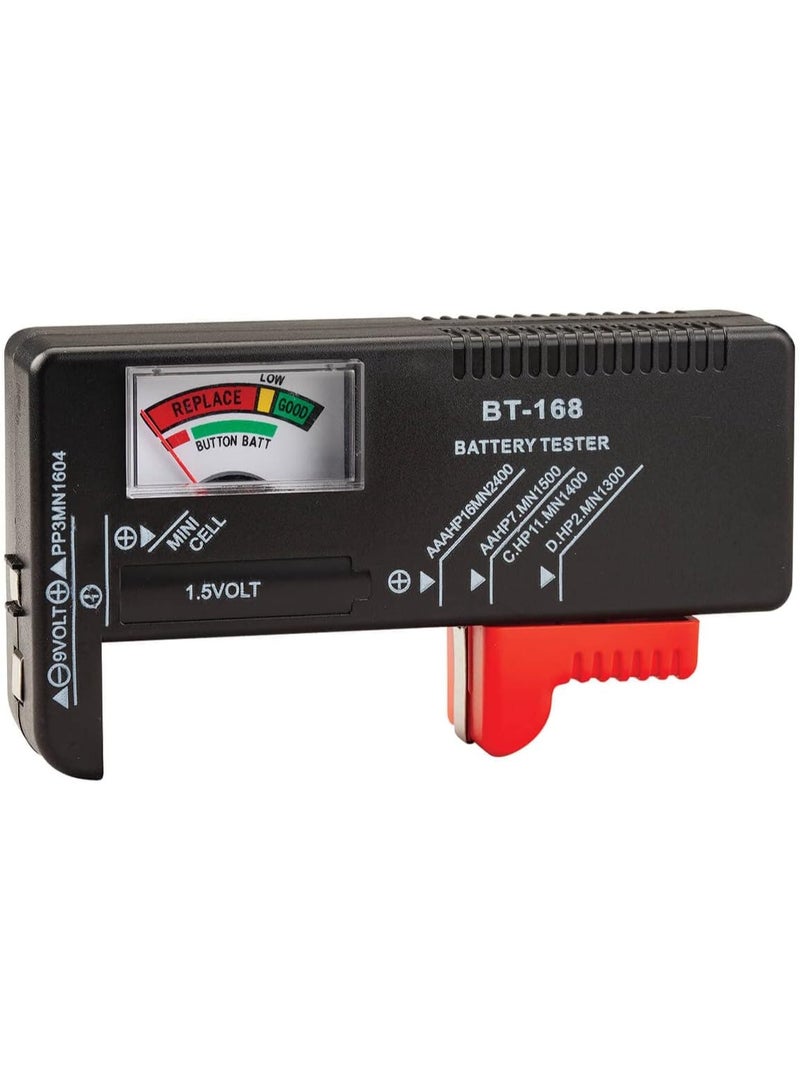 جهاز اختبار البطاريات الشامل لبطاريات AAA وAA وC وD و1.5 فولت و9 فولت وبطاريات الزر أداة فحص جهد محمولة للاستخدام المنزلي وفحص حالة البطارية - Image 2