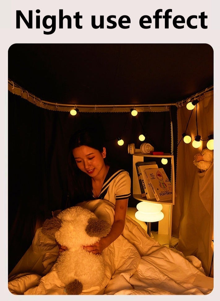 Bluejw خيمة قبة السرير ستارة حجب خيمة سرير مفرد قماش تظليل للطلاب قبة سكنية شبكة ناموسية لحماية الخصوصية مع إطار لغرفة الأطفال بنمط فراولة وردي - Image 3