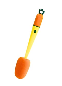 Generic Multi-Purpose Bottle Cleaning Brush 3*1  Single Piece yellow and orange  - Image 1