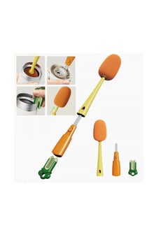 Generic Multi-Purpose Bottle Cleaning Brush 3*1  Single Piece yellow and orange  - Image 2