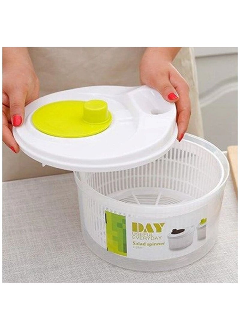 Lady Kitchen - Fruit and vegetable drainer, with rotating handle- 3 liter capacity - Image 1