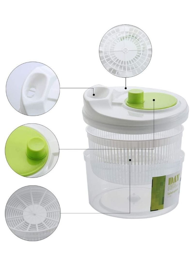 Lady Kitchen - Fruit and vegetable drainer, with rotating handle- 3 liter capacity - Image 1