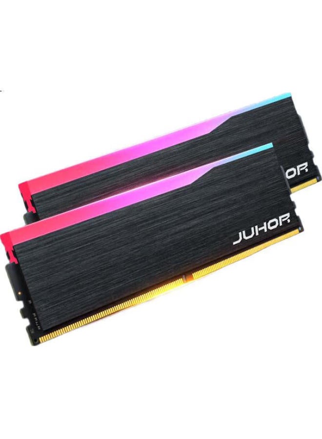 JUHOR Juhor 32Gb (16Gb X 2) Kit, Ddr5 6400, Desktop Memory Module, Starry Black Rgb Light Bar, Cl38, Ai Deepseek Hardware - Image 3