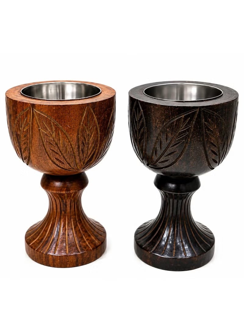 Radin Sheesham Wood Bakhoor Burner with Stainless Steel Bowl - Traditional Mabkhara - Image 3