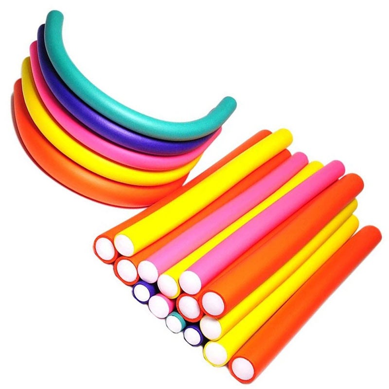 Pinkiou Hair Curlers Rollers Flexi Rods 42 Pack - Heatless Hair Curlers with Bag, 7 Sizes Flexible Curling Rods Set for Short Long Hair, No Heat Bendable Curling Rods - Image 2