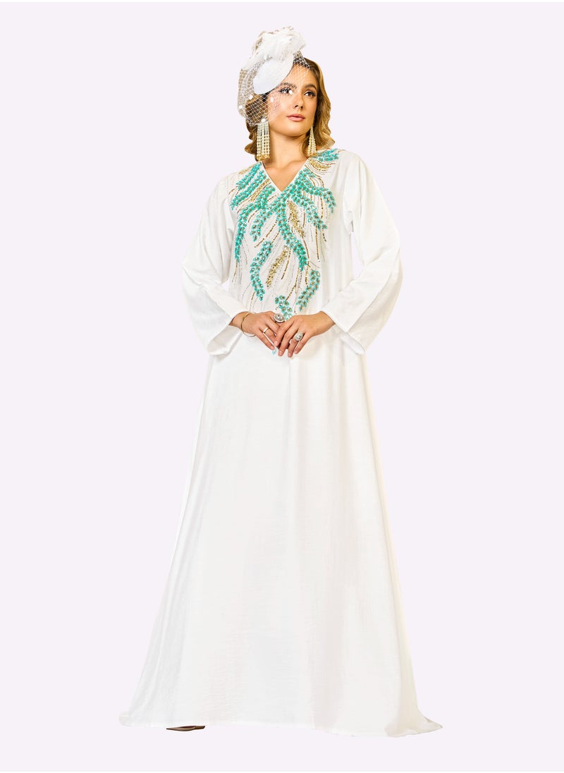 Sara Arabia - Sara Arabia Vine Design Jalabiya - Image 1