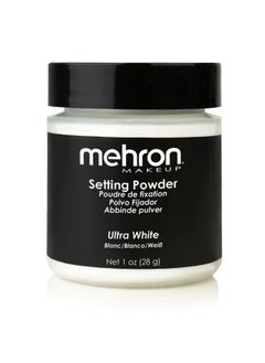 mehron Makeup Setting Powder | Loose Powder Makeup | Loose Setting Powder Makeup Perfect for Halloween 1 oz (28 g) (Ultra White)  - Image 1