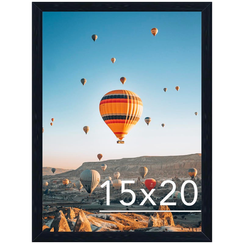 JCJMY 15x20 Picture Frame  Black Horizontal  Vertical Formats for Wall Hanging 15 x 20 Gallery Frame for Photos  Posters