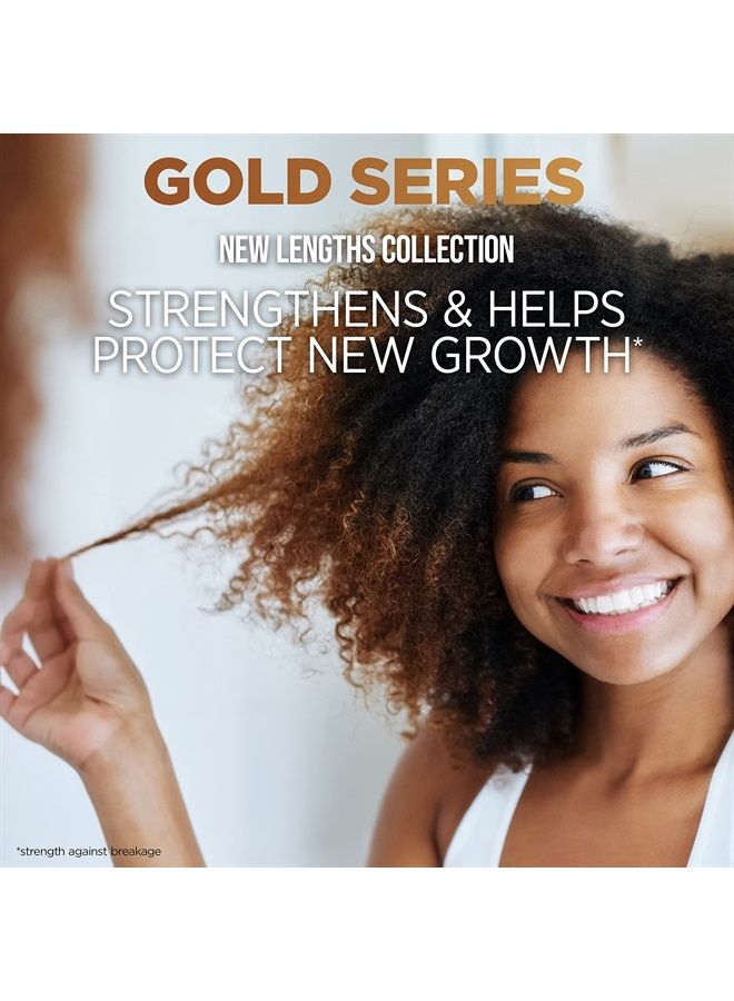 Pantene Gold Series New Lengths Root Stimulating Shampoo with Apricot Oil & Green Tea, for Natural, Textured, Curly, and Coily Hair, Sulfate-Free, Paraben Free, 8.5 Fl Oz - Image 3