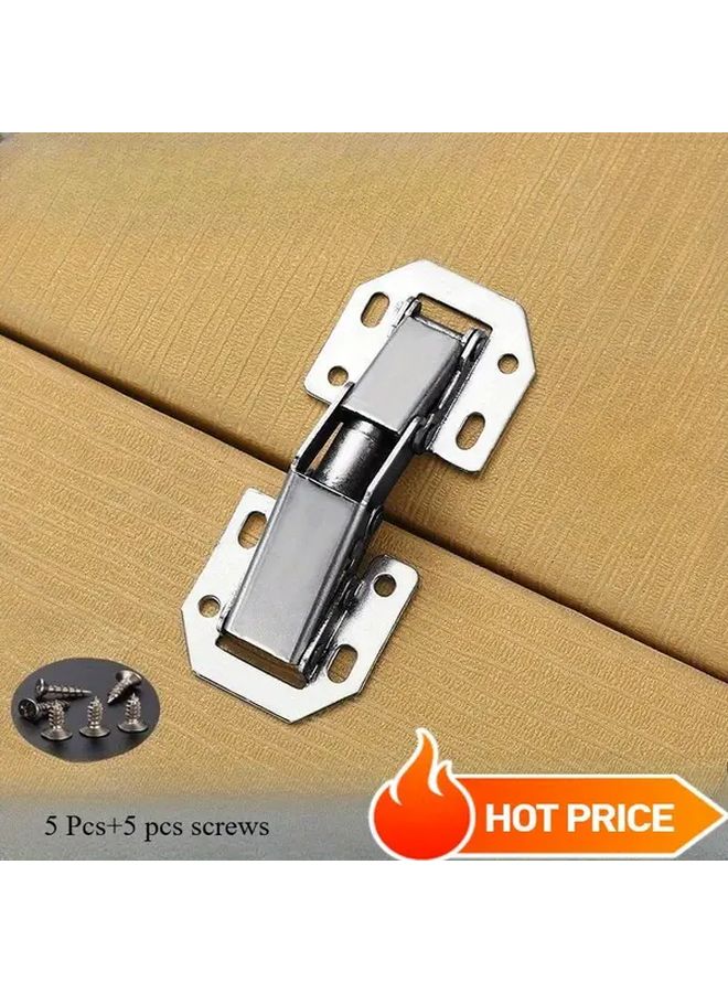 5 Piece Stainless Steel No Drill Bridge Style Surface Mount Hinges 2.8 Inch By 1.2 Inch With Damping Effect For Mahjong Tables - Image 2