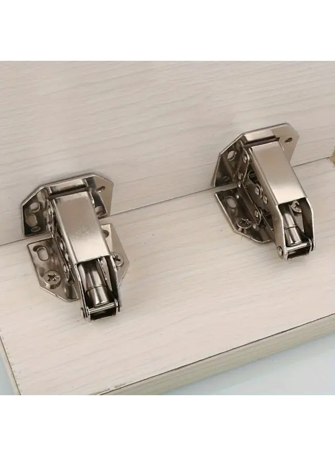 5 Piece Stainless Steel No Drill Bridge Style Surface Mount Hinges 2.8 Inch By 1.2 Inch With Damping Effect For Mahjong Tables - Image 3