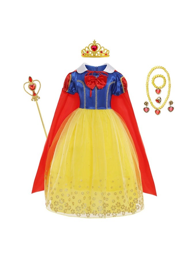 NIBEMINENT Snow White dress for girls, children's performance costume, baby's birthday puffy dress, autumn and winter Halloween costume - Image 1