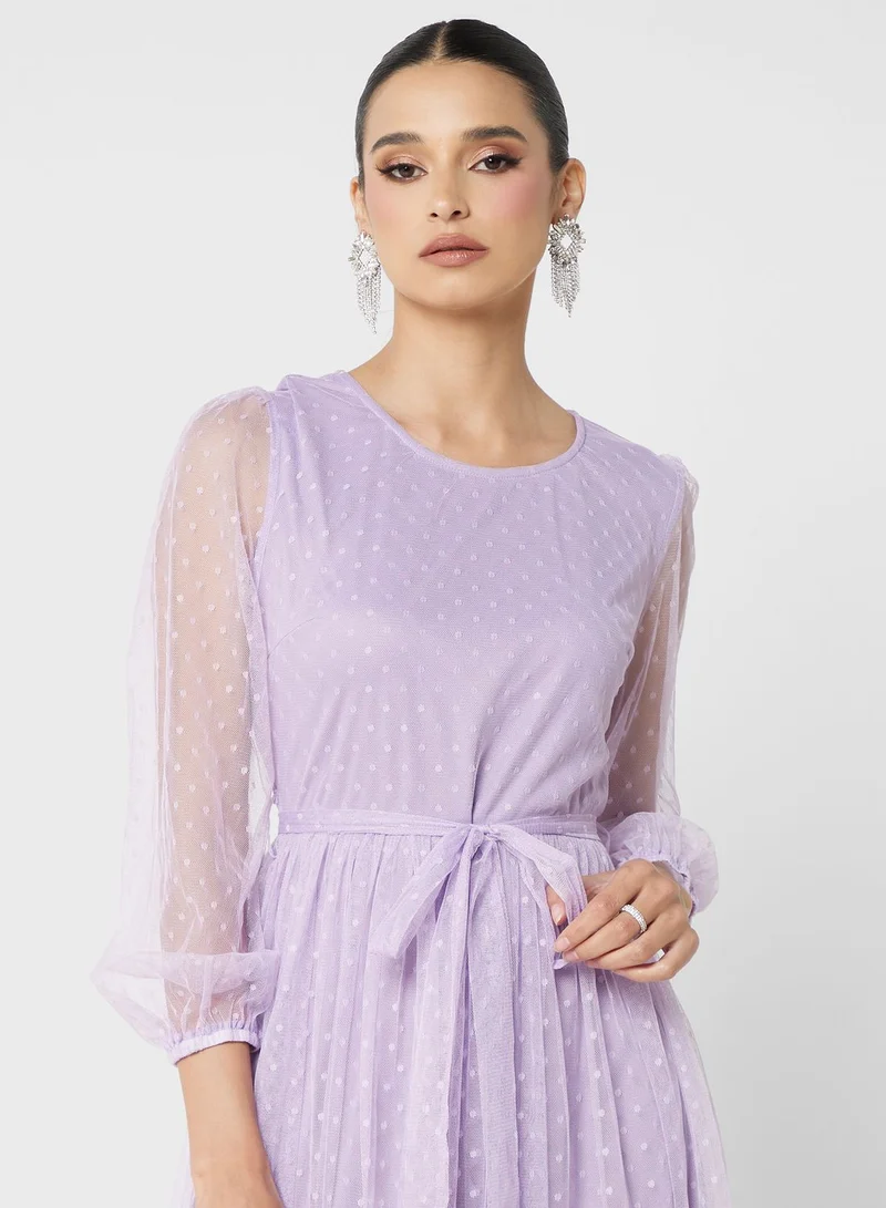 Khizana Lavender Chiffon Dress