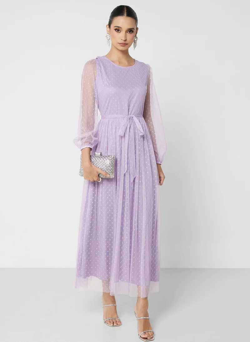 Khizana Lavender Chiffon Dress