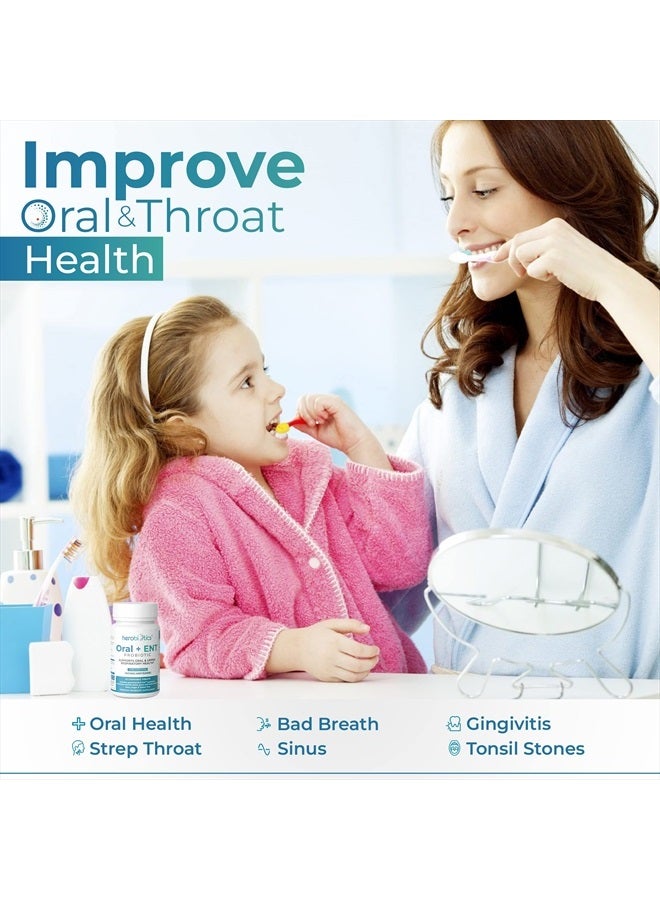 herobiotics Oral Probiotics For Better Breath, Gingivitis, Strep Throat, Tonsil Stones, Ent 6 Bn Cfu 45 Chewable Tablets - Image 3