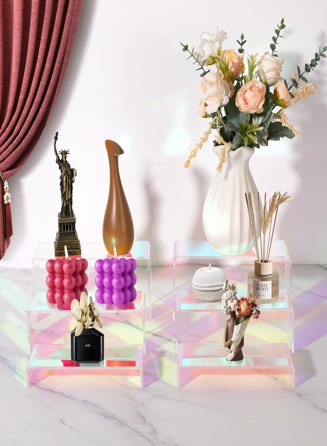 Jolboldy Acrylic Display Riser, 6 Pcs 9" Rectangular Stands (Iridescent-6pcs) - Image 2