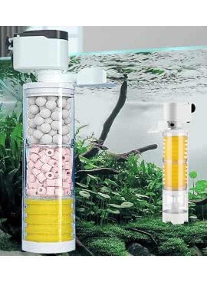 ZT230 Internal Aquarium Filter with Built-in Water Pump 8W 1000L/H | Submersible Multifunctional Filter for Freshwater & Saltwater Fish Tanks