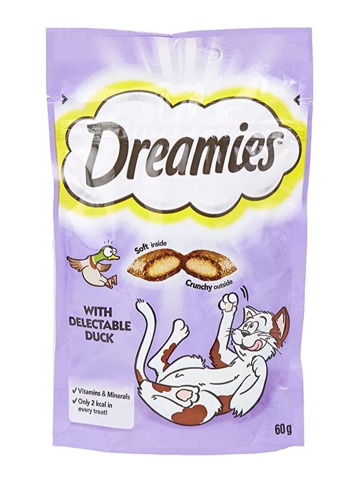 Dreamies - Duck Cat Treats Pouch 60g - Image 1