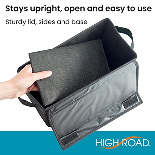 High Road Car Storage Organizer with Lid, Multipurpose Back or Front Seat Auto Console or Trunk Organizer, Univeral Fit in All Vehicles - Image 5