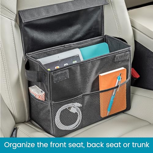 High Road Car Storage Organizer with Lid, Multipurpose Back or Front Seat Auto Console or Trunk Organizer, Univeral Fit in All Vehicles - Image 3