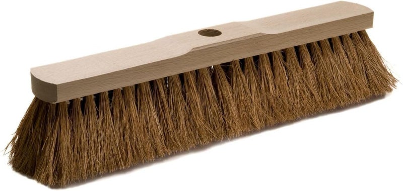 بوكر مكنسة بشعيرات كوكو طبيعية – مكنسة ناعمة وقوية للاستخدام الداخلي/الخارجي، مثالية للحدائق والمكاتب والمستودعات والجراجات (بدون عصا، طول 18 بوصة) - Image 3