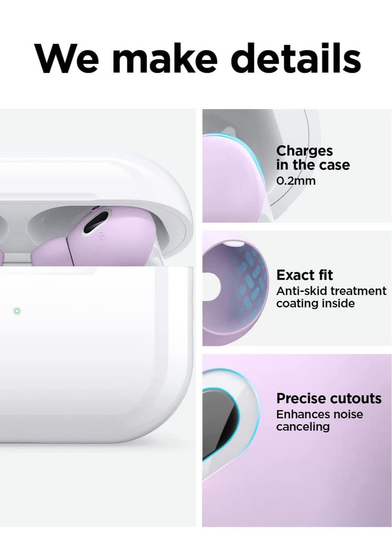 Elago Ear Tips for AirPods Pro 2 Compatible with Apple AirPods Pro 2nd Gen with Earbuds Cover 3 Sets / 3 Sizes - Lavender  - Image 5