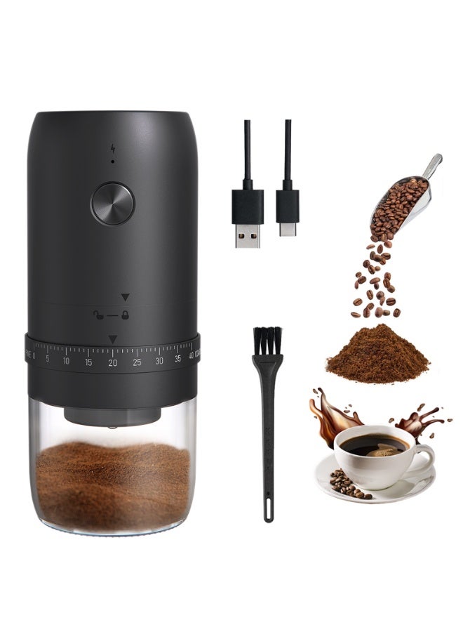 Electric Coffee Bean Grinder, Portable Electric Conical Burr Grinder with Multi Grind Settings, Rechargeable Coffee Bean Grinder for Espresso, Cold Brew, Flip Coffee and Drip Coffee - Image 1