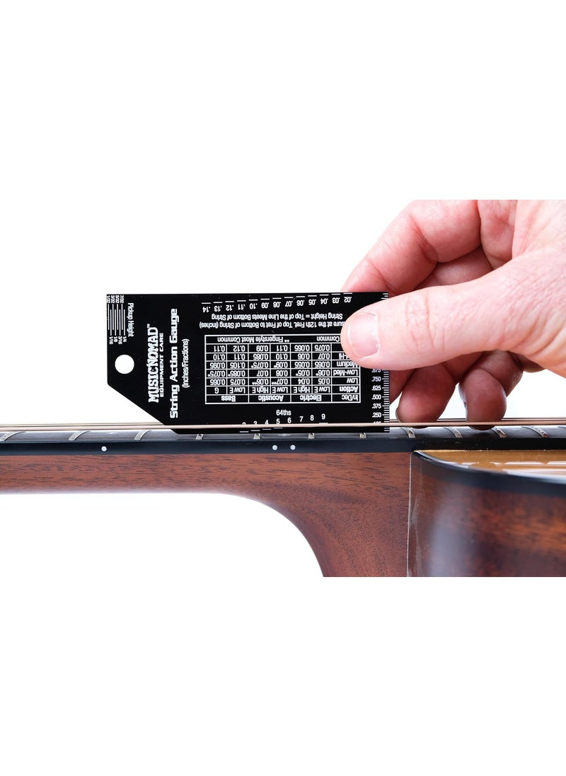 MusicNomad MusicNomad Precision String Action Gauge Ruler for String Height Metric SAE 64ths MN602  - Image 4