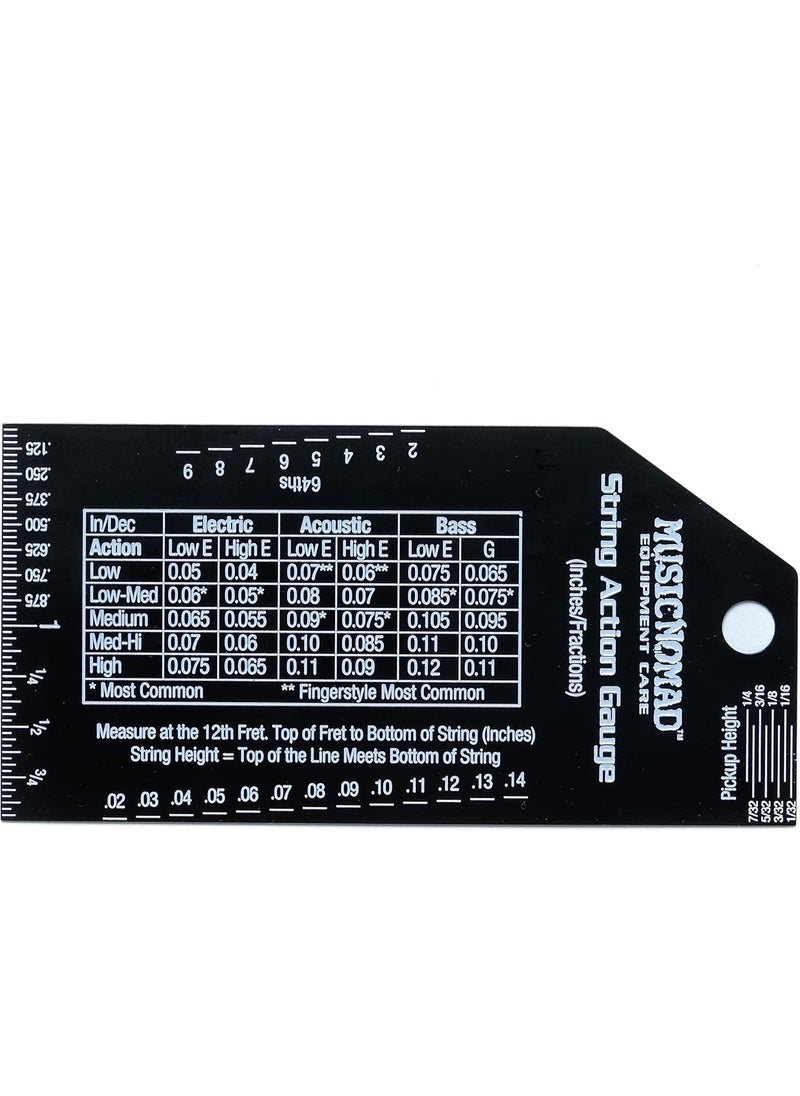 MusicNomad MusicNomad Precision String Action Gauge Ruler for String Height Metric SAE 64ths MN602  - Image 1