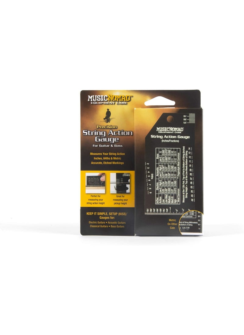 MusicNomad MusicNomad Precision String Action Gauge Ruler for String Height Metric SAE 64ths MN602  - Image 2