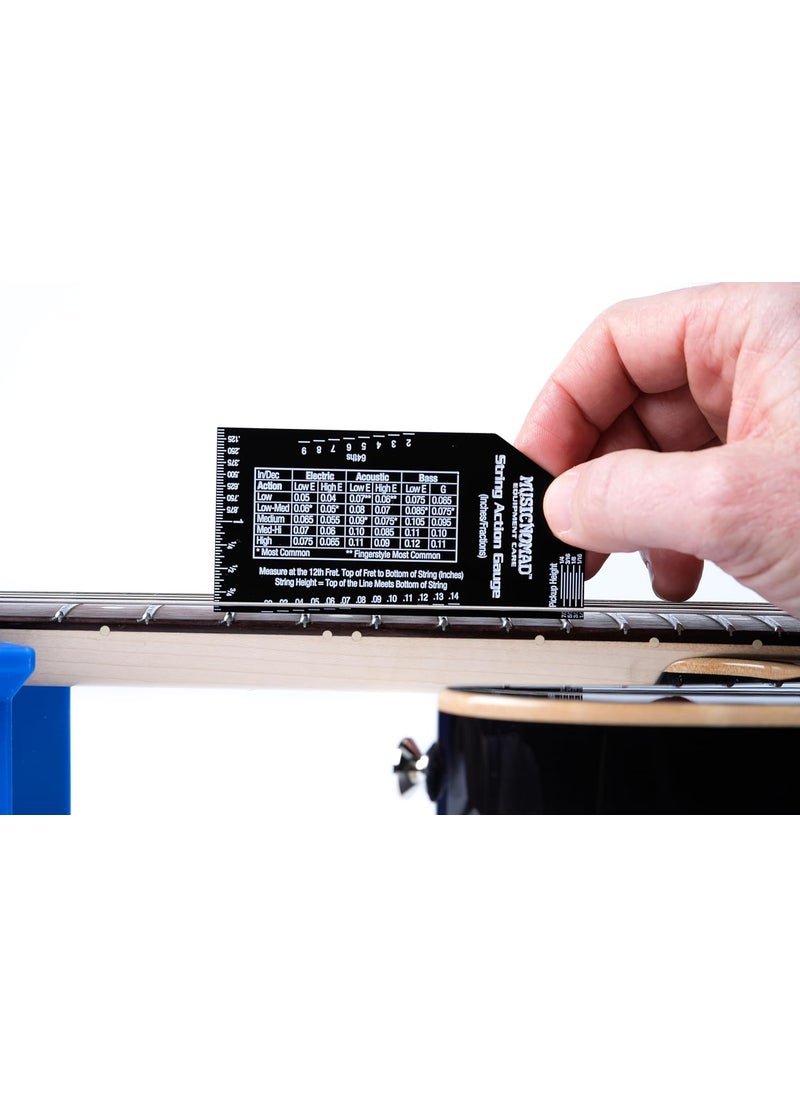 MusicNomad MusicNomad Precision String Action Gauge Ruler for String Height Metric SAE 64ths MN602  - Image 3