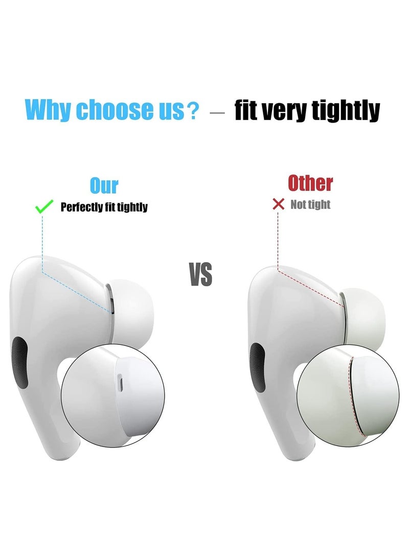 Beauenty 【3 Pairs】 Replacement Ear Tips for AirPods Pro and AirPods Pro 2nd Generation with Noise Reduction Hole Silicone Ear Tips for AirPods Pro (Medium)  - Image 4