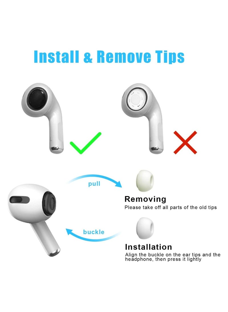Beauenty 【3 Pairs】 Replacement Ear Tips for AirPods Pro and AirPods Pro 2nd Generation with Noise Reduction Hole Silicone Ear Tips for AirPods Pro (Medium)  - Image 5