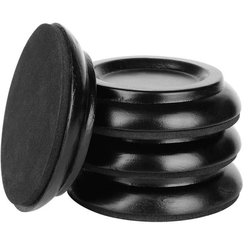 Eison Piano Caster Cups for Upright Piano Wooden Piano Caster Piano Leg Floor Protectors with Non-Slip & Anti-Noise Foam Hardwood Floor Protectors, Set of 4, Black - Image 1
