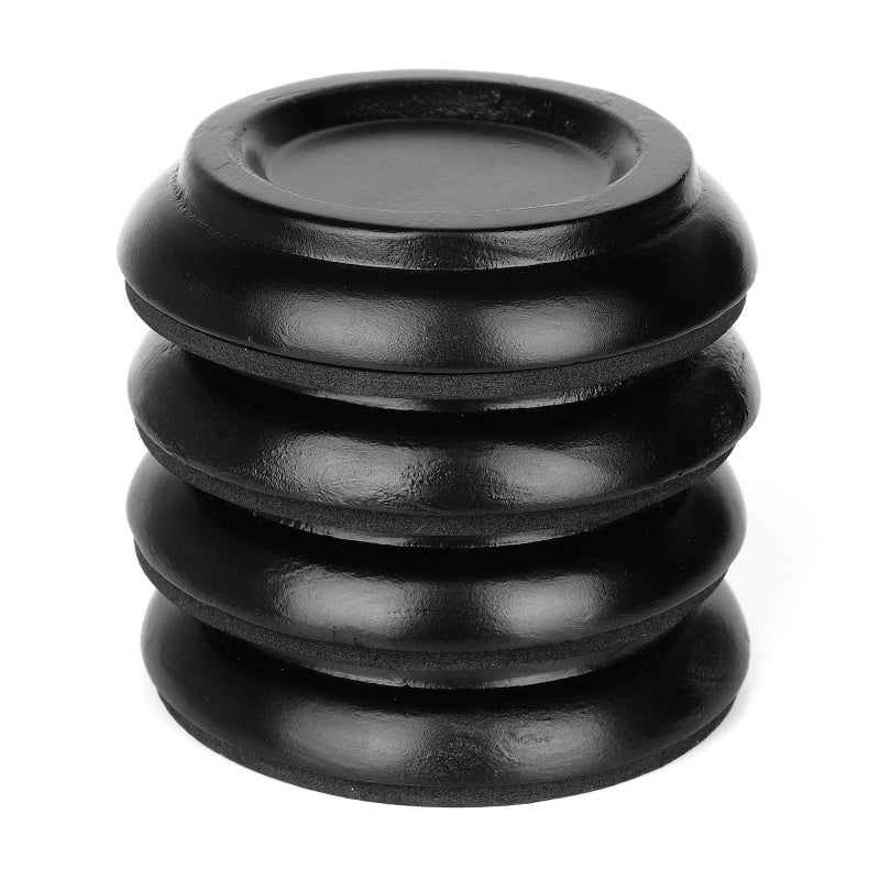 Eison Piano Caster Cups for Upright Piano Wooden Piano Caster Piano Leg Floor Protectors with Non-Slip & Anti-Noise Foam Hardwood Floor Protectors, Set of 4, Black - Image 3