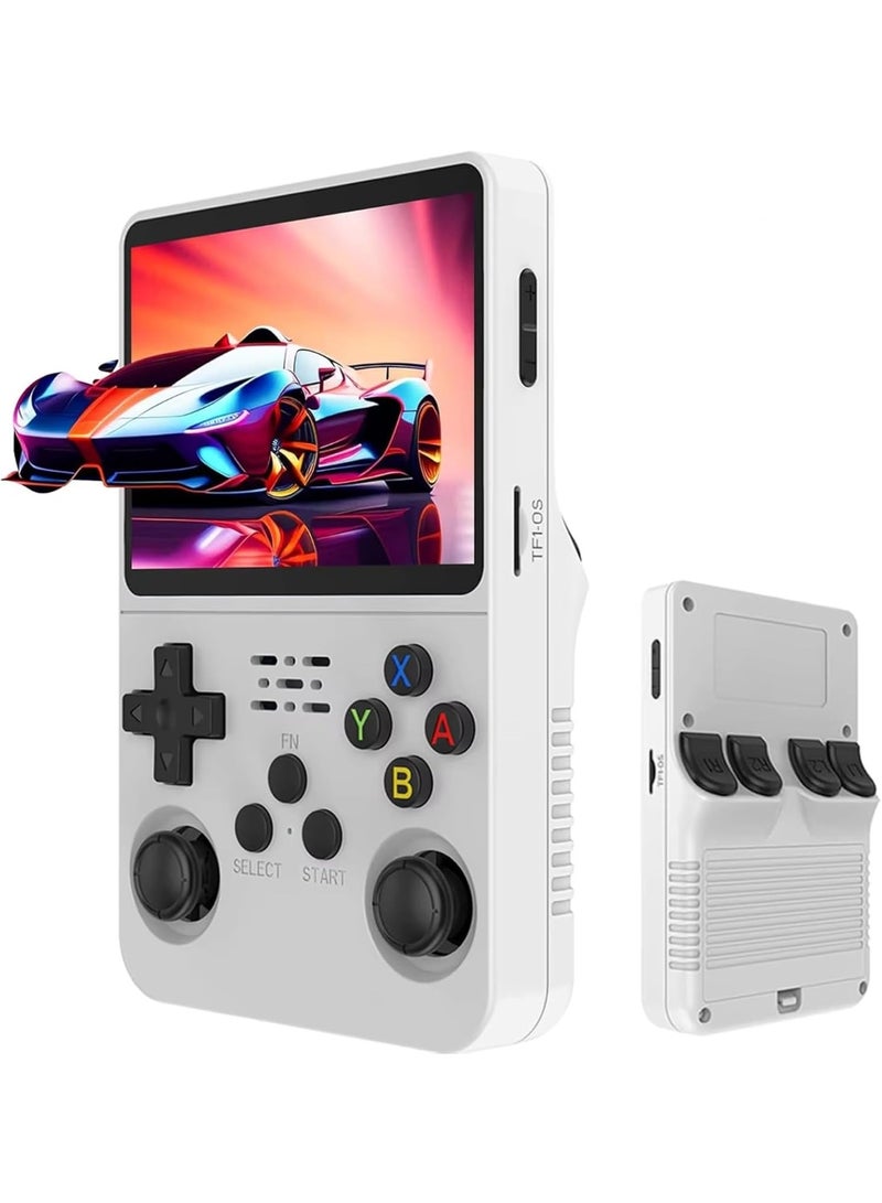MUNTAQI R36S Retro Handheld Game Console – 3.5" HD Screen 640x480, 64-Bit Quad-Core A7 1.5GHz, 28 Emulators, 128GB TF Card with 20,000+ Classic Games, Portable Retro Gaming Player, Fast Charging USB-C - Image 1