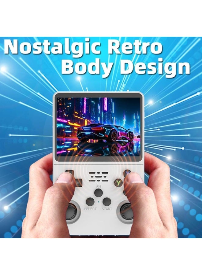 MUNTAQI R36S Retro Handheld Game Console – 3.5" HD Screen 640x480, 64-Bit Quad-Core A7 1.5GHz, 28 Emulators, 128GB TF Card with 20,000+ Classic Games, Portable Retro Gaming Player, Fast Charging USB-C - Image 2