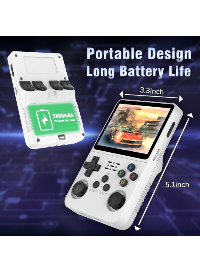 MUNTAQI R36S Retro Handheld Game Console – 3.5" HD Screen 640x480, 64-Bit Quad-Core A7 1.5GHz, 28 Emulators, 128GB TF Card with 20,000+ Classic Games, Portable Retro Gaming Player, Fast Charging USB-C - Image 4