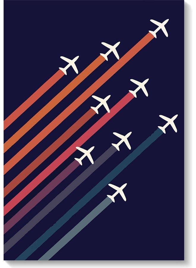 RYN Planes Wall Painting Multicolour 40x60cm - Image 2