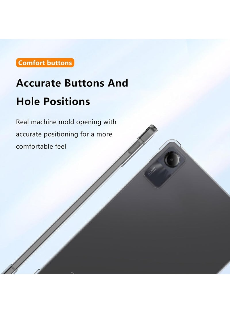 VKL TPU Case for Redmi Pad SE, Shockproof Case Flexible Silicone Case Anti Yellowing Case Transparent Slim-Fit Case Anti-Fingerprint Pad Anti-Scratch Silicone Cover for Redmi Pad SE Tablet Cover, Clear - Image 5