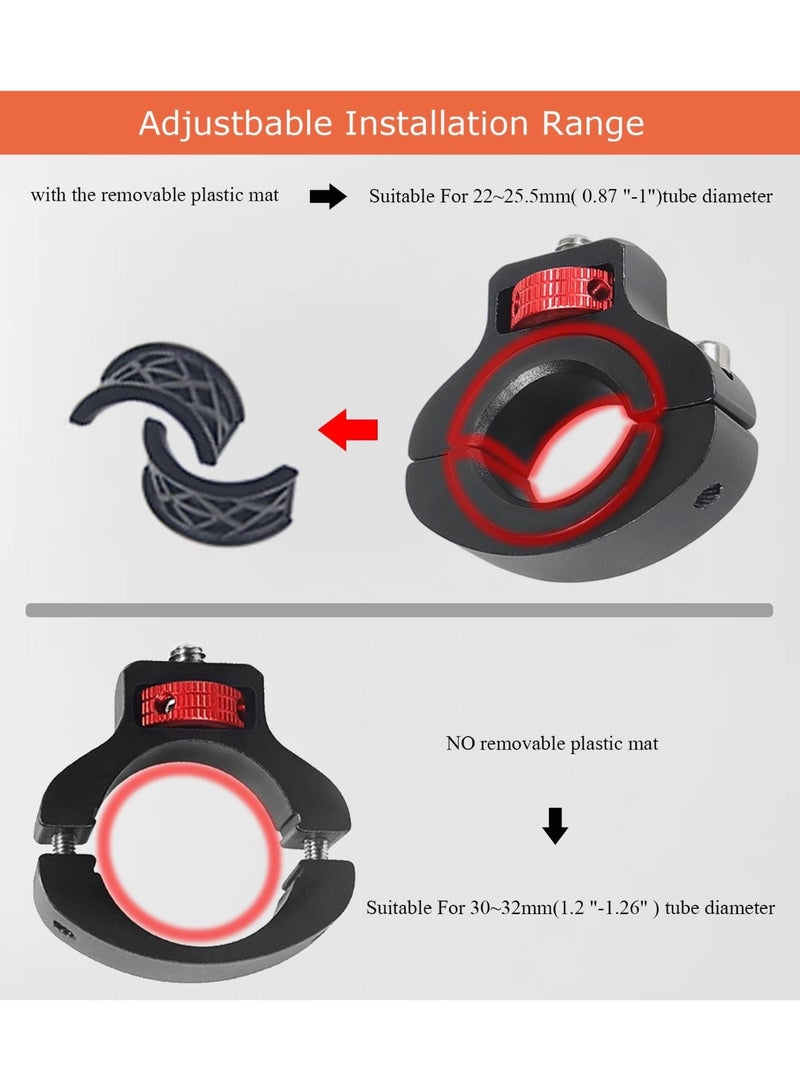 Aluminum Bike/Motorcycle Handlebar Mount, 360 Degrees Rotary Motorcycle Camera Mount Side Reinforcement  - Image 2