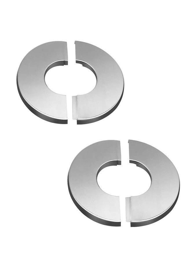 PZRT 2pcs Wall Split Flange, Stainless Steel Round Escutcheon Plate Wall-mounted Water Pipe Cover Accessories for 61mm Diameter Pipe - Image 1